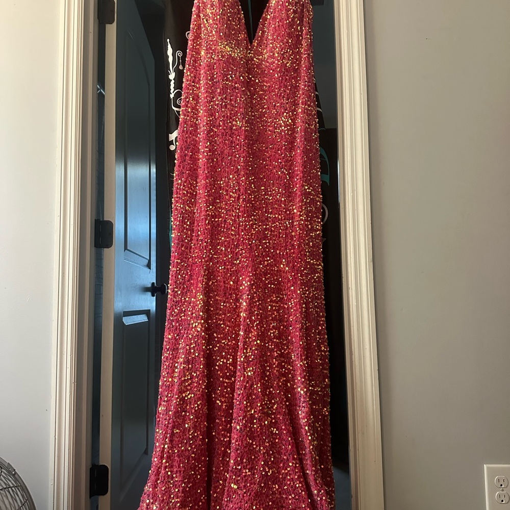 Pink Sequin Gown